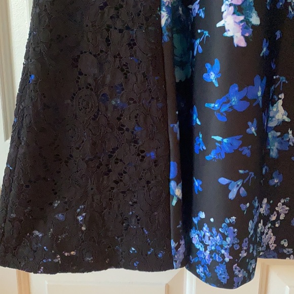 ROZ and ALI dress - midi - floral w/black lace - Plus Sized - Picture 2 of 11